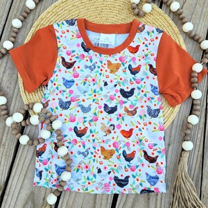 Chicken, Chickens, Chickens Shirt for Girls, Toddlers Chicken Shirt, Farm Yard Animal Birthday Party, Chicken Life Shirt, Free Range Shirt