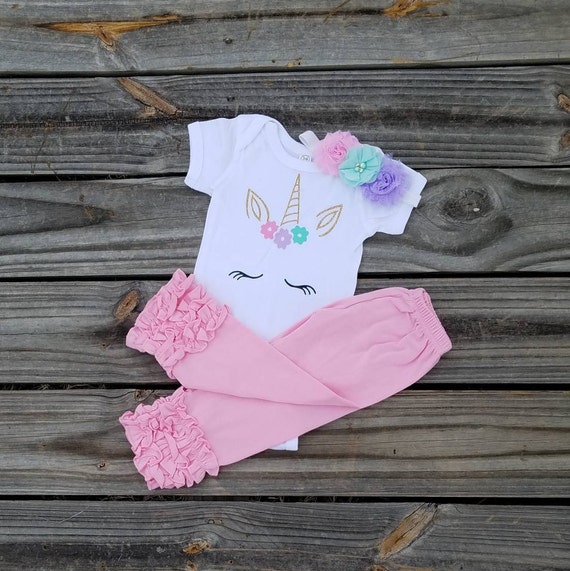 Buy Girls Unicorn Unicorns Western Birthday Outfit, Unicorn