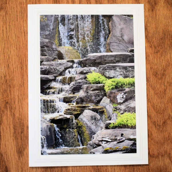 5x7 Note Card; Waterfall on 5x7 Photo Note Card; All Occasion Card; Blank Note Card