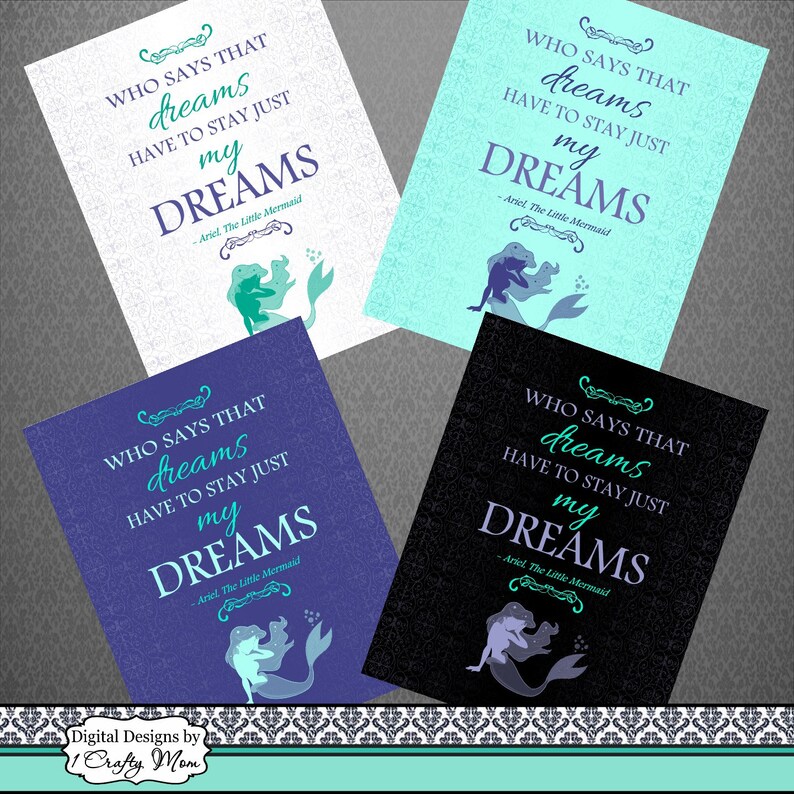 Who Says My Dreams Have to Stay My Dreams quote by Ariel The Etsy