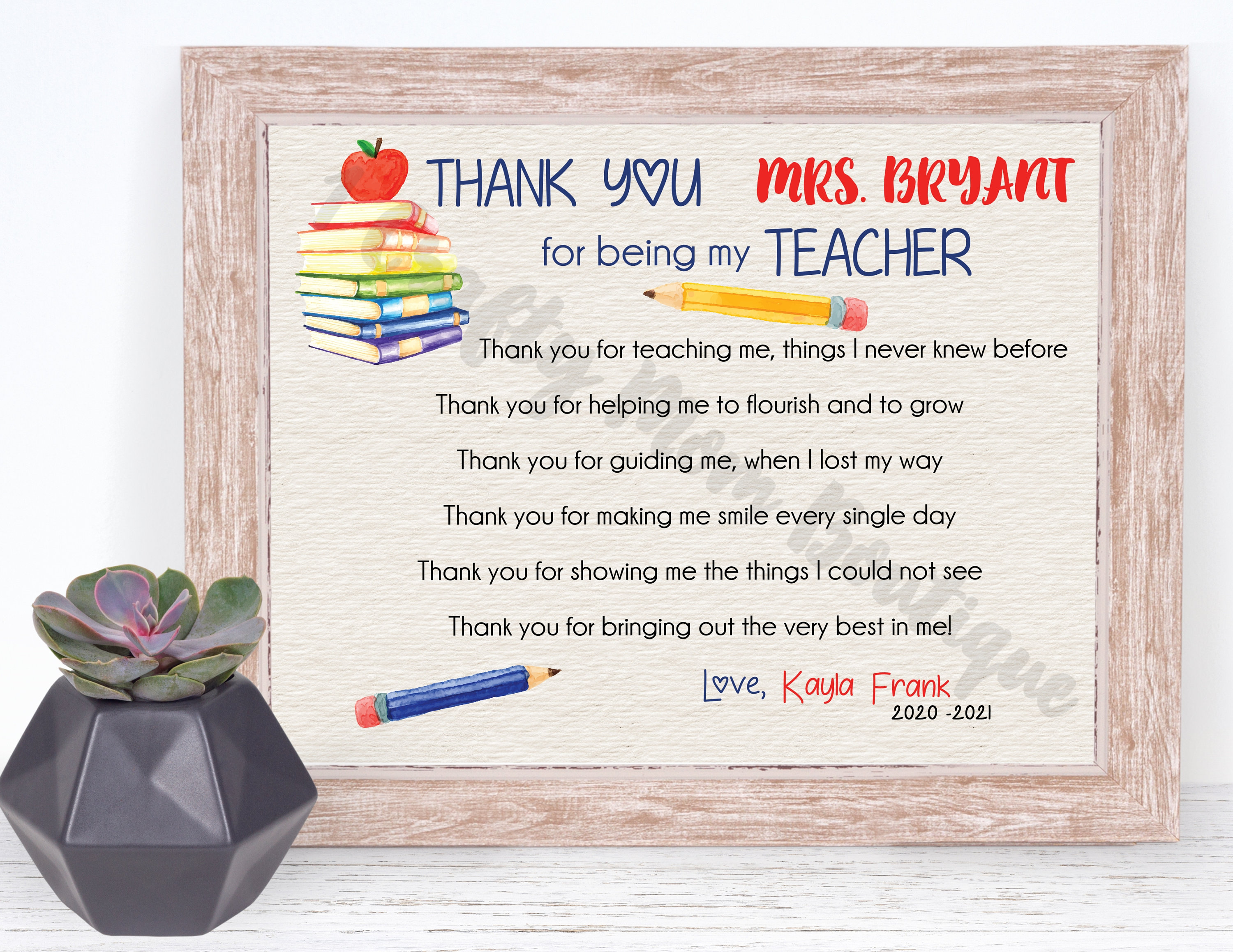 Etsy Teacher Appreciation Printables - Printable Templates