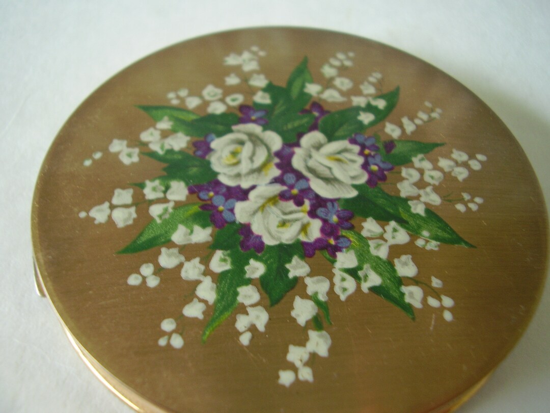 Signed Stratton White Rose Lily of the Valley Violets Flower - Etsy