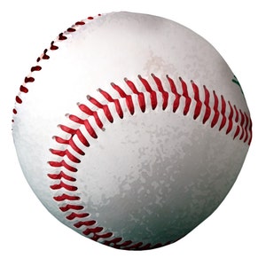 Puede incluir: Una pelota de b&eacute;isbol blanca con costuras rojas. La pelota tiene una superficie texturizada.