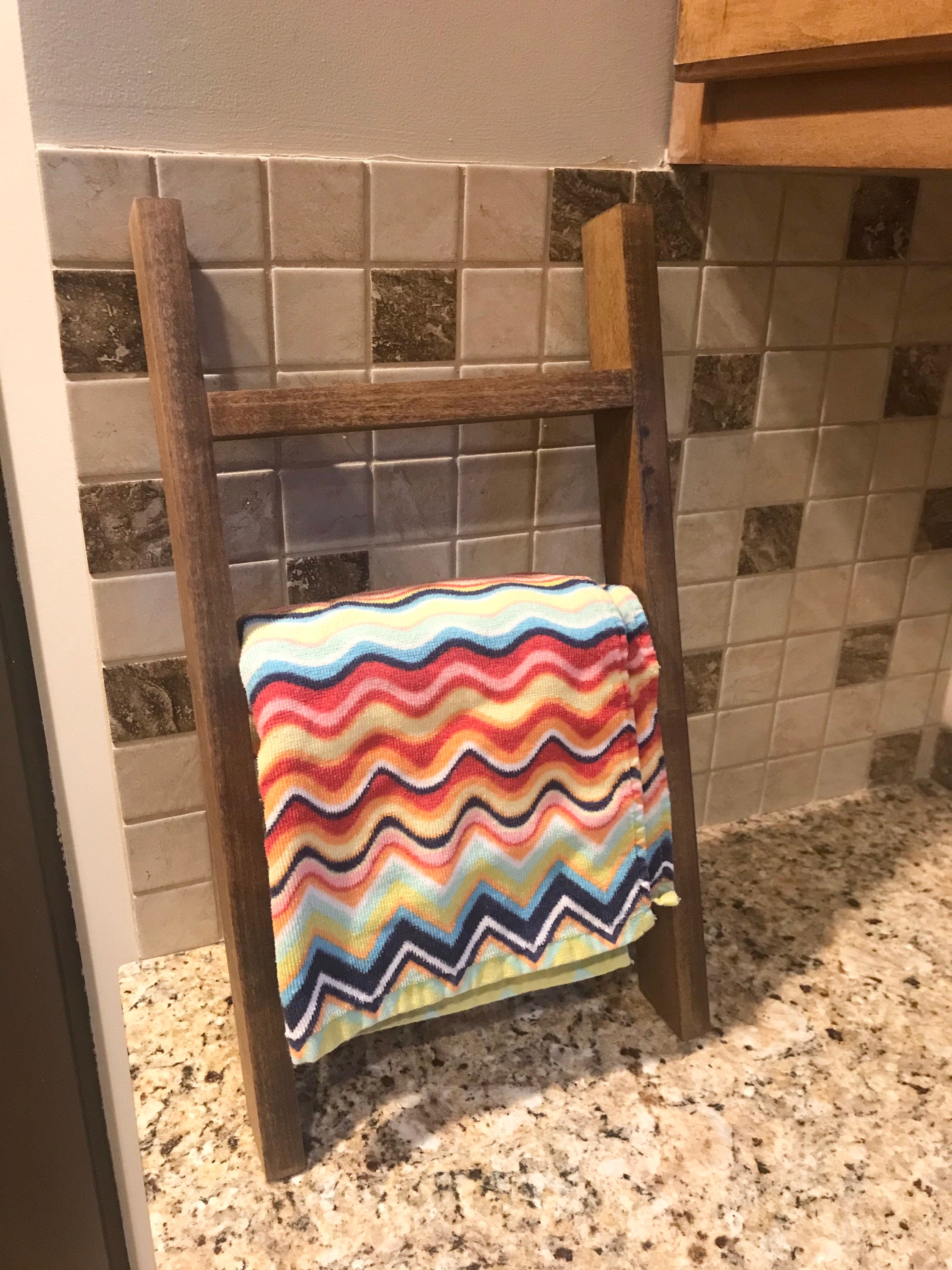 Tea Towel Wooden Ladder Kitchen Towel Holder. Kitchen Towel Etsy