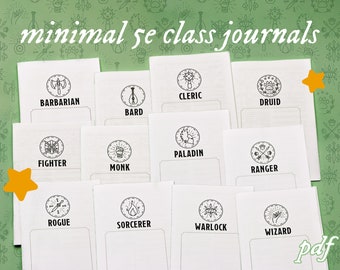 minimal 5e campaign journals - pdf - avalondivineart