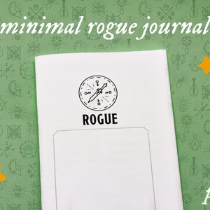 minimal rogue journal for dnd 5e - printable/fillable pdf - avalondivineart