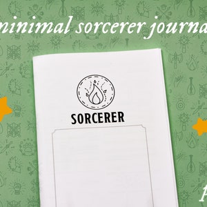 minimal sorcererjournal for dnd 5e - printable/fillable pdf - avalondivineart