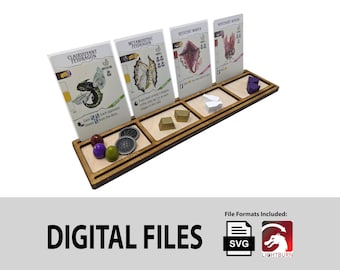 Cards and Tokens Holder - DIGITAL Laser Cut Files
