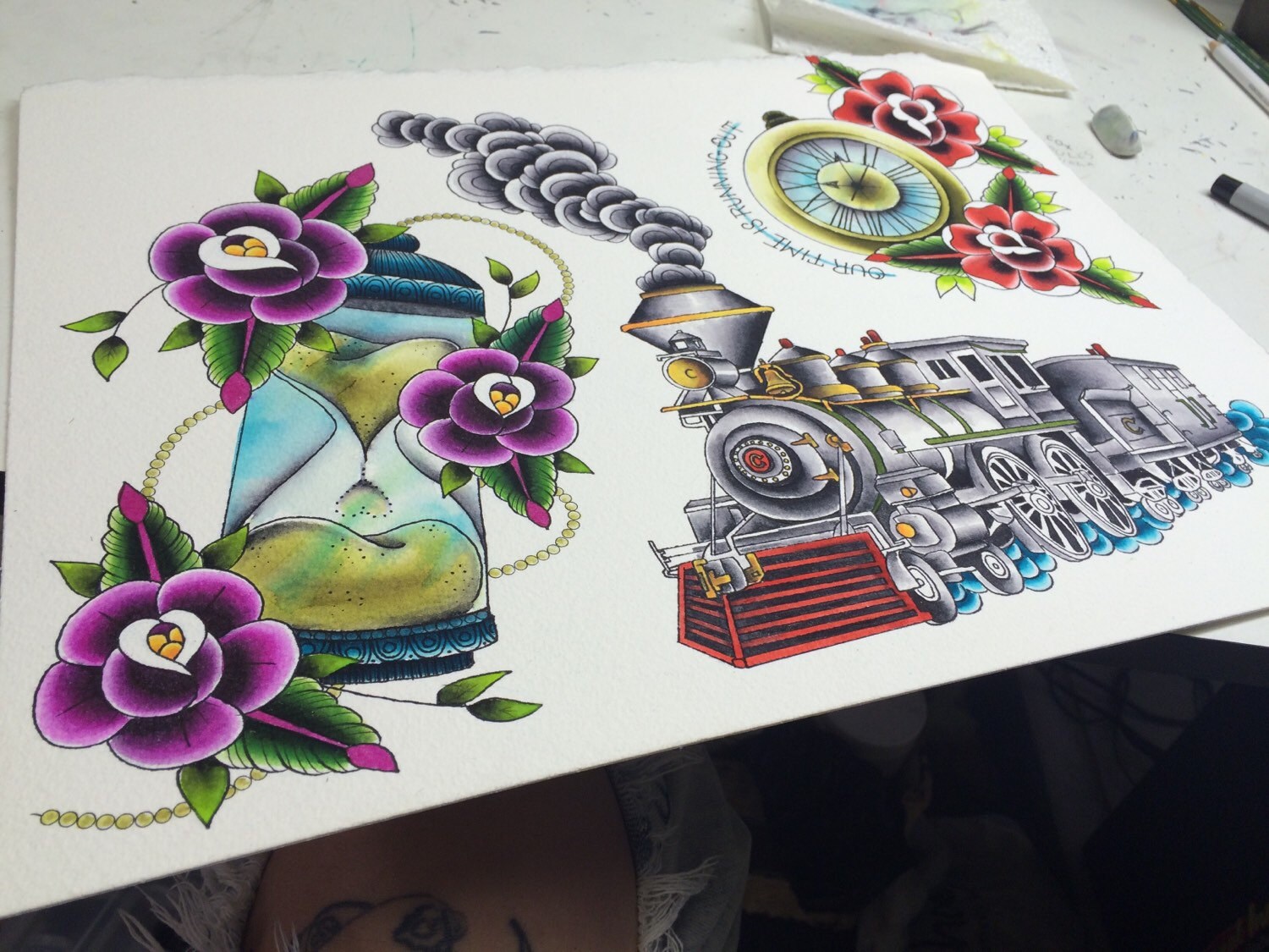 Tattoo Flash: Our Time is Running Out | Etsy