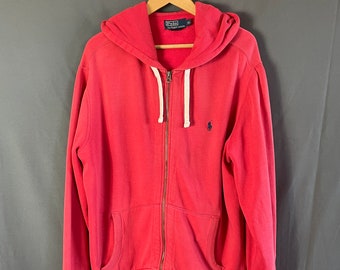 Ralph Lauren Zip Up Cardigan Sweater with Hood, Cable Knit