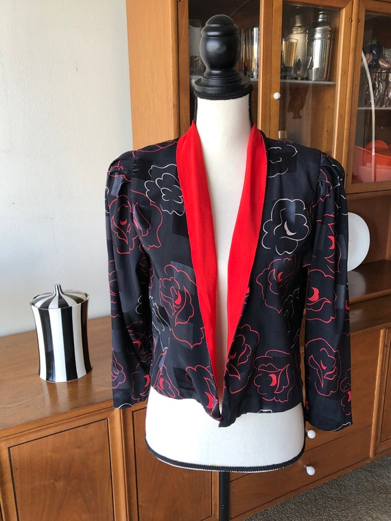 ladies red evening jacket