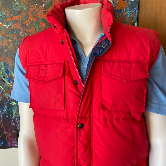 Vintage Sunshine Mountain Red Puffer Vest Size La… - image 2