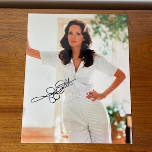 Vintage Jaclyn Smith Autographed Signed Color Photograph, 8x10, Charlie&#39;s Angels TV Show, Kelly Garrett, Film, Movie Star Actress with COA