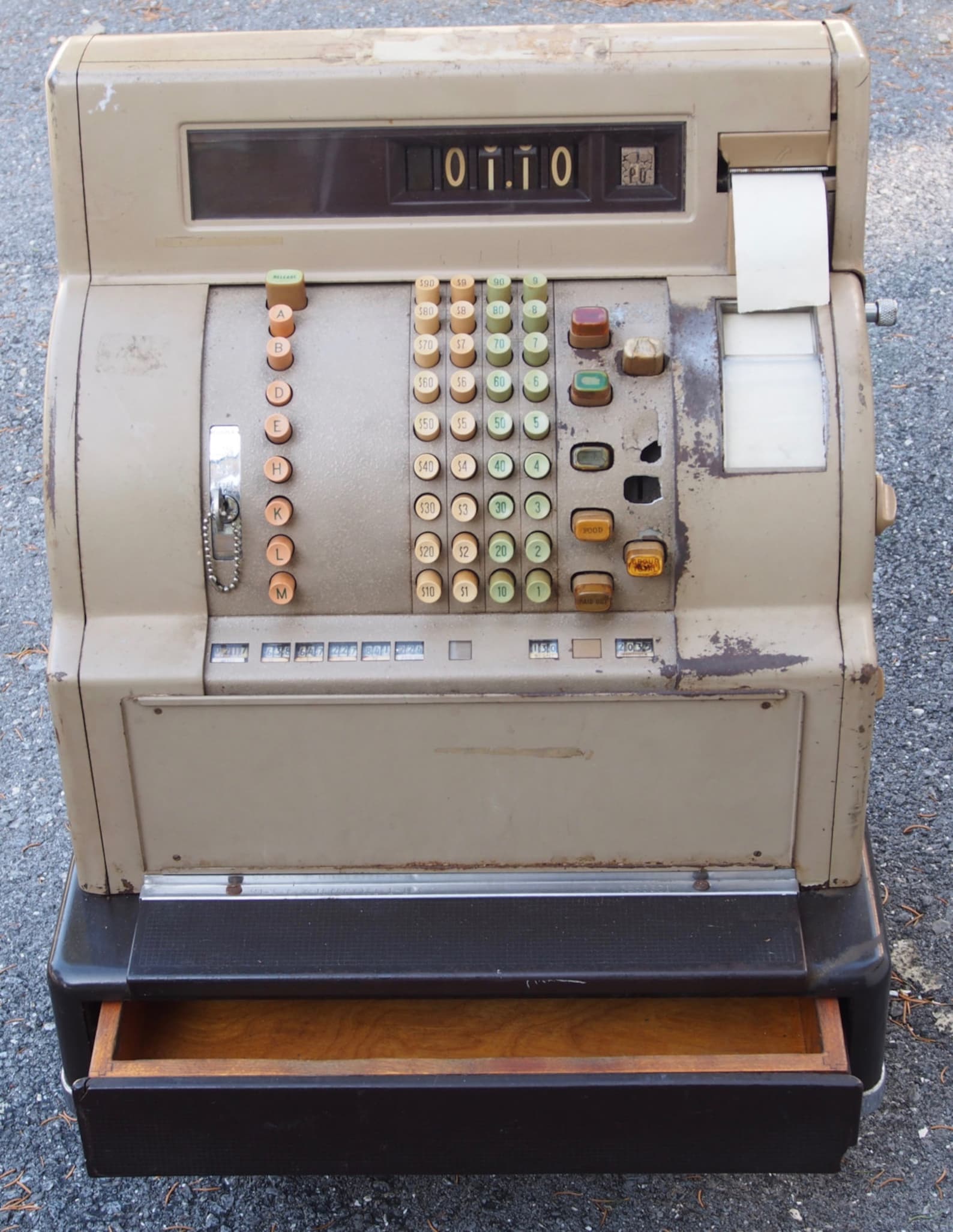 Vintage National Cash Register, Old Cash Register, Mechanical Cash