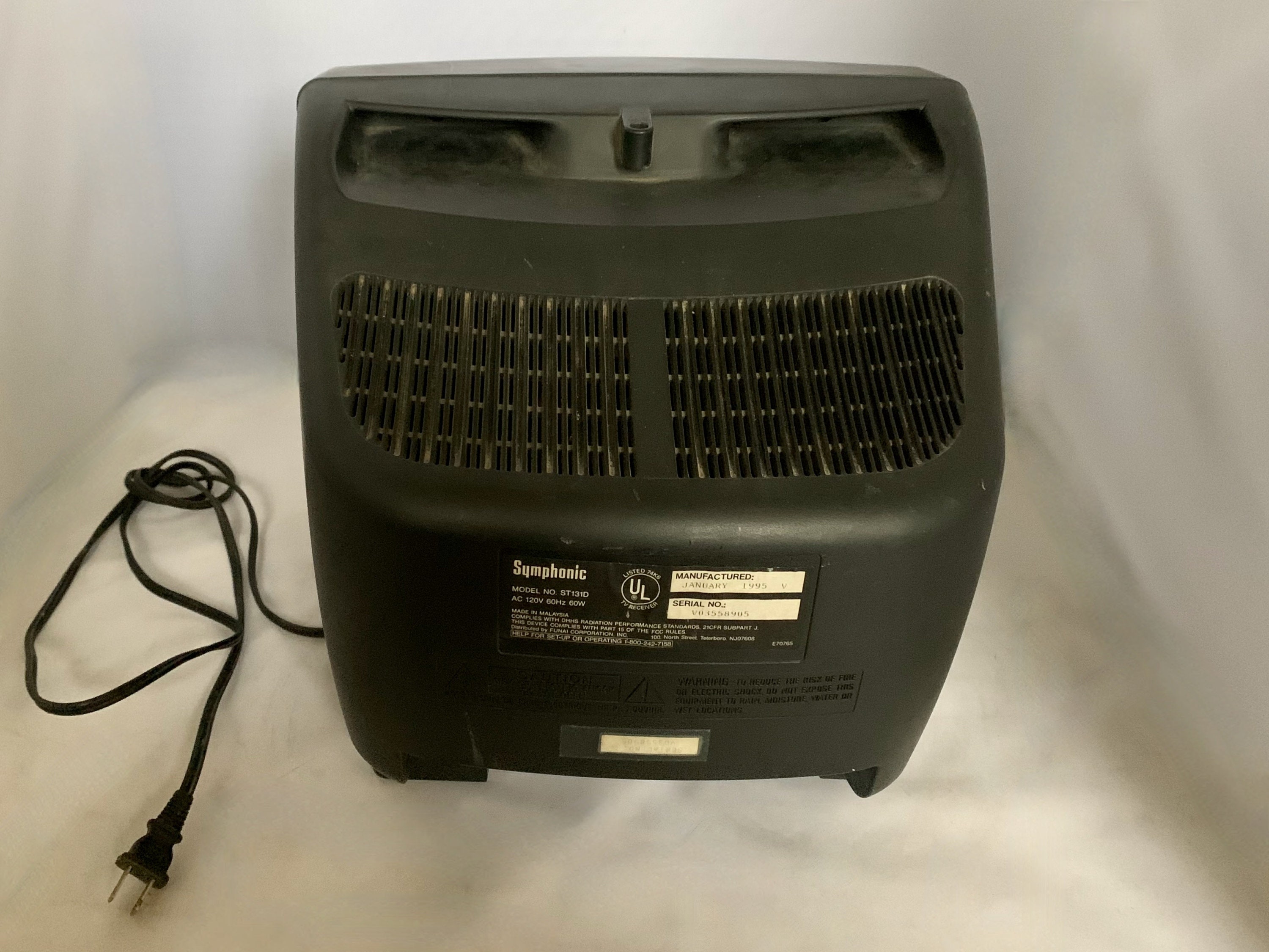 コンピュータ・IT Digital Television Fundamentals SECONDED Symphonic Color TV ST131D, VCR Player, Vintage Television, 90s - Etsy