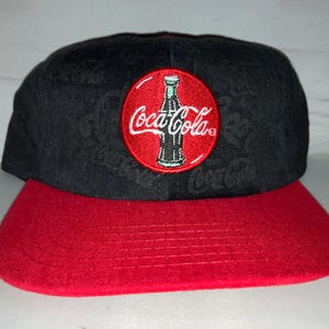 Gorra snapback vintage de Coca Cola fabricada en EE. UU. Bebida gaseosa de los 90 Coca Cola rara hipster