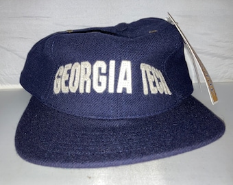 Vintage Georgia Tech Yellow Jackets Strapback hat cap NCAA College deadstock basketball football American Needle