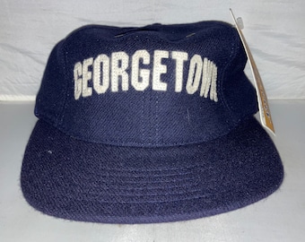 Vintage Georgetown Hoyas University Strapback hat cap NCAA College deadstock football American Needle ewing iverson