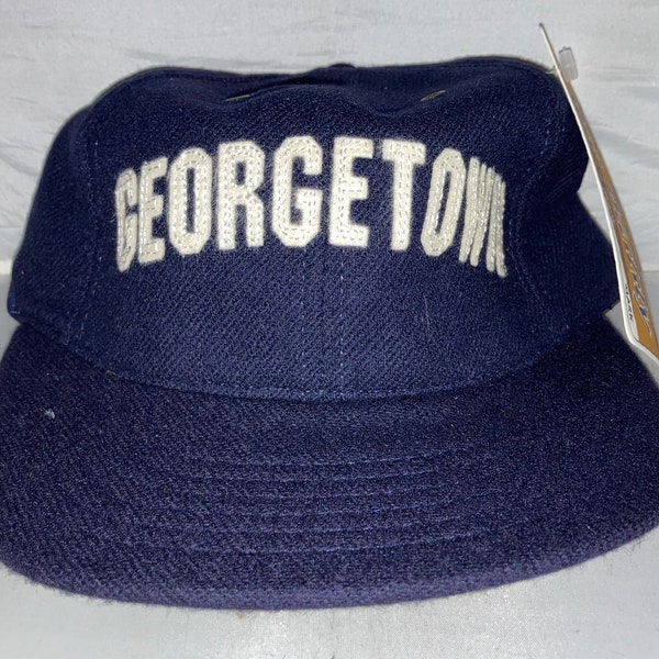 Vintage Georgetown Hoyas University Strapback hat cap NCAA College deadstock football American Needle ewing iverson