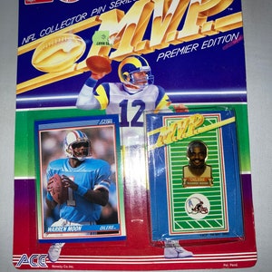 Vintage Warren Moon jaren 1980 jaren 90 Houston Oilers hoed Lapel Pin hat cap snapback NFL voetbal hall of fame kaart