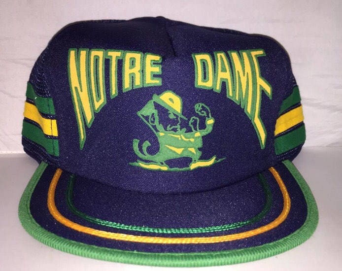 Vintage Notre Dame Fighting Irish trucker Snapback hat cap | Etsy