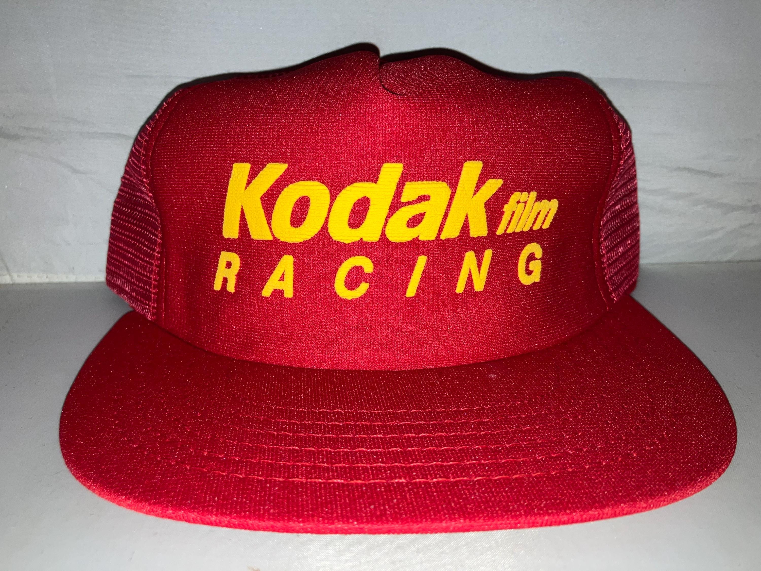 Vintage Kodak Film Racing Snapback Trucker Hat Cap 90s Nascar Car