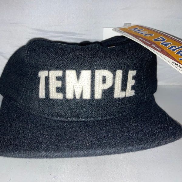 Vintage Temple Owls University Strapback hat cap rare 90s deadstock NCAA College Football american needle