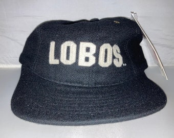 Vintage University of New Mexico Lobos Strapback hat cap NCAA College deadstock football American Needles