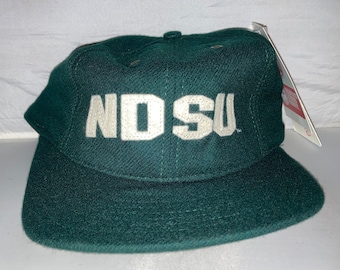 Vintage NDSU North Dakota State University Bison Strapback hat cap NCAA College deadstock football basketball American Needle