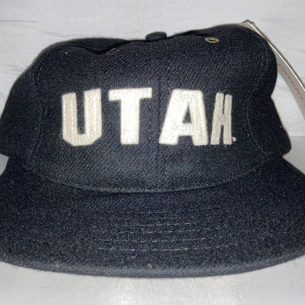 Vintage University of Utah Utes Strapback hat cap rare 90s deadstock NCAA College Football american needle