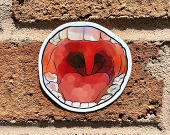 Punk Mouth Sticker | Grunge Teeth Vinyl Decal