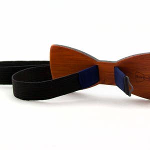 Chevron Wooden Bow Tie image 3