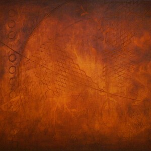 Abstract painting, orange, Modern art, abstract art titled - Abstract 036 - 48x36, abstract wall art, contemporary art, large art, decor art