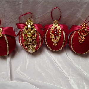 Christmas Unique Red Velvet baubles