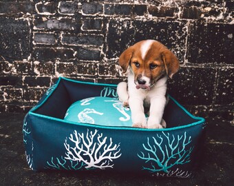 navy dog bed chewproof navy blue dog bed washable reversible durable design your own dog bed etsy navy dog bed chewproof navy blue dog bed washable reversible durable design your own dog bed etsy