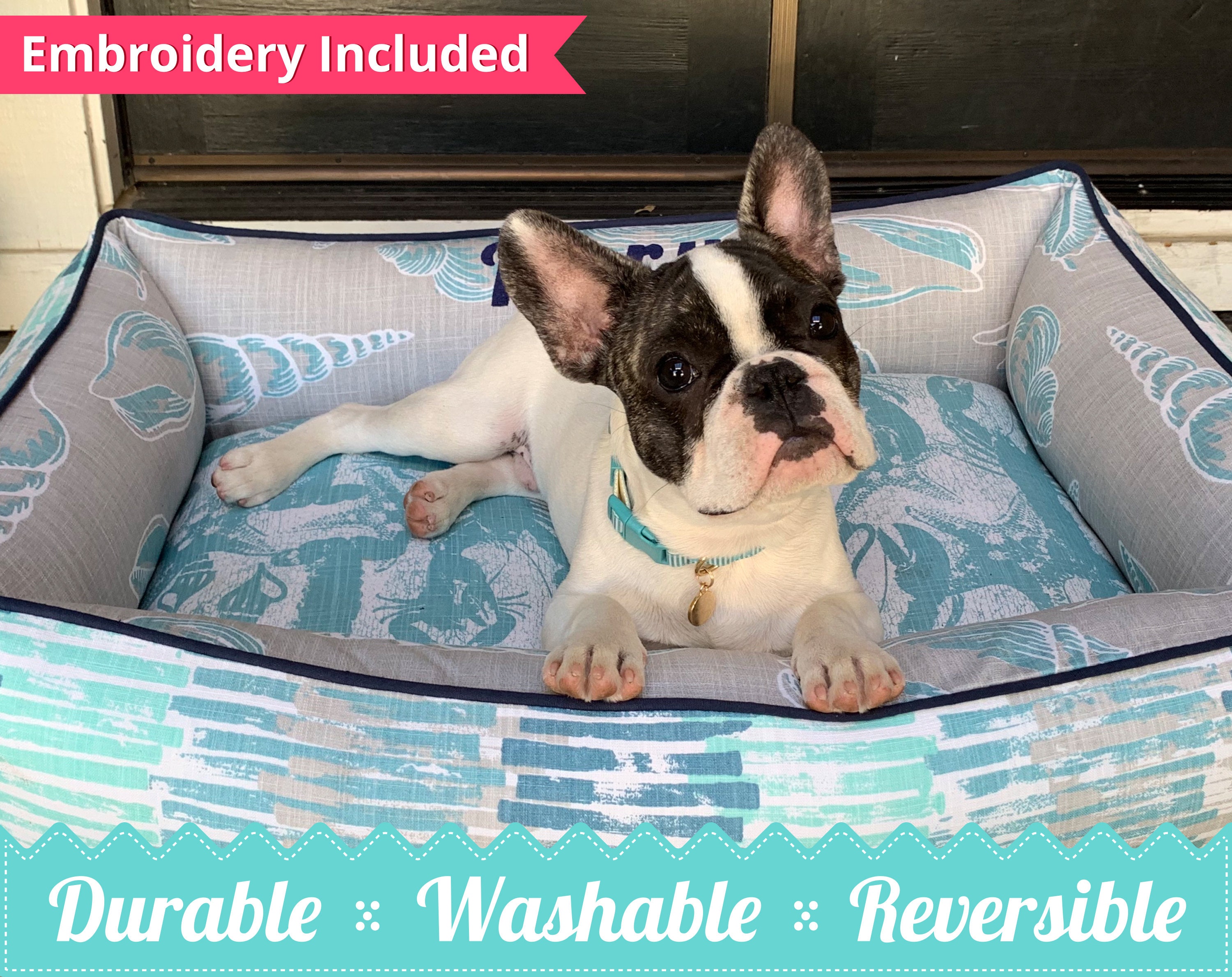 Seashell Nautical Dog Bed Boat Dog Bed Dog Bed With Etsy