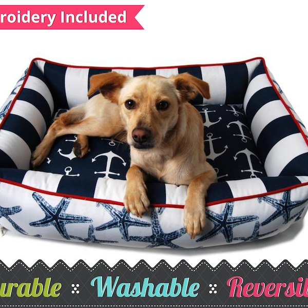 Nautical Dog Bed Etsy