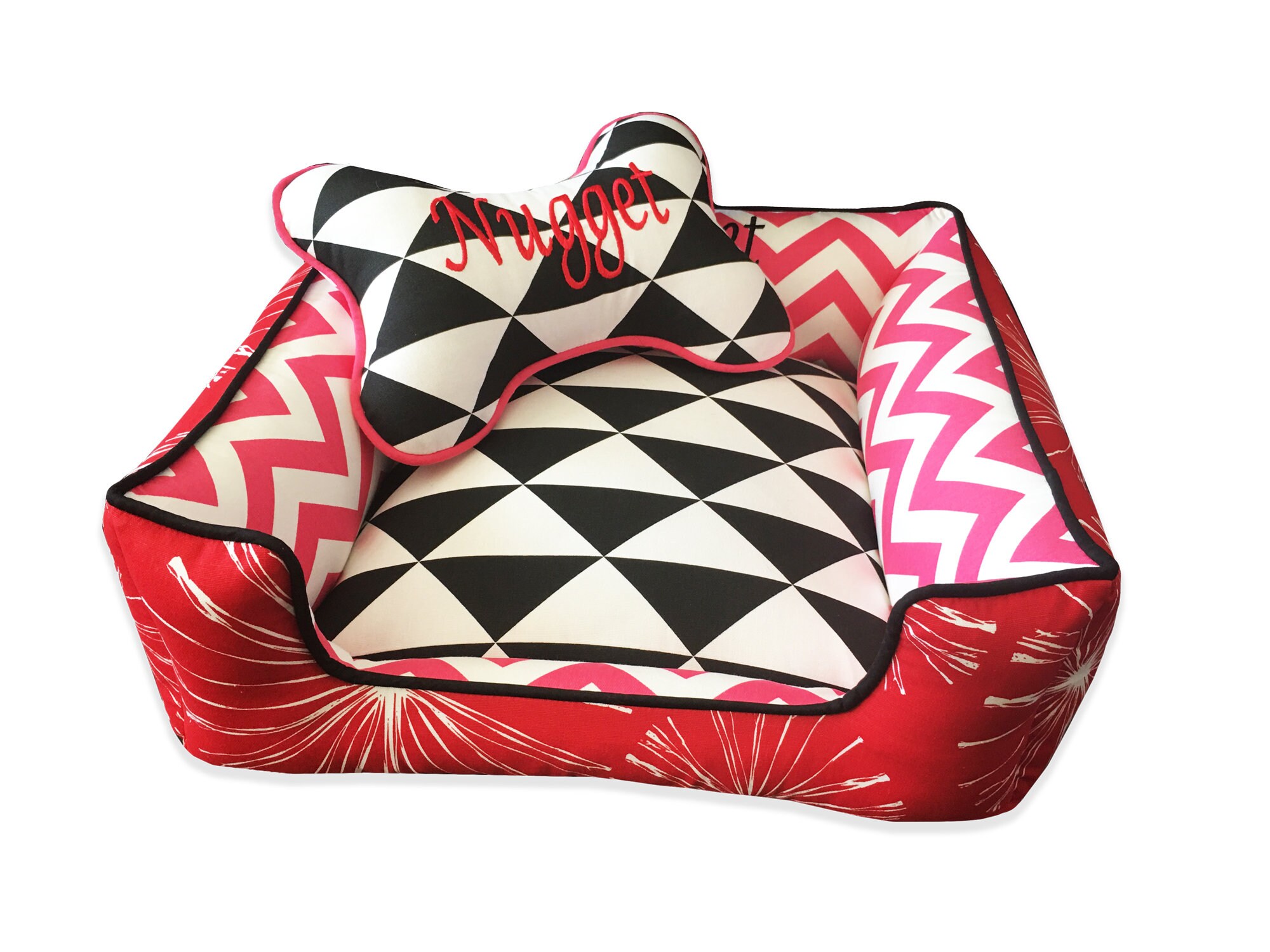 Personalized Dog Pillow Custom Dog Bone Pillow Dog Pillow Etsy