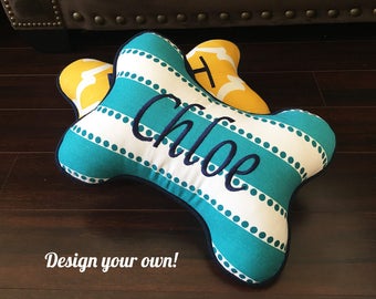 Personalized Dog Pillow | Custom Dog Bone Pillow | Dog Pillow | Dog Bone Pillow | Personalized Dog Toy | Pet Bedding | Gifts for dogs