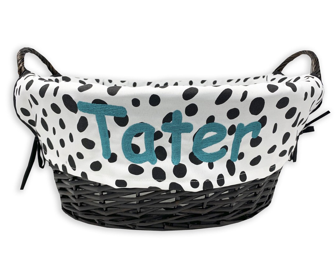 Spotted Toy Basket Custom Basket Dog Basket Dog Toys Toy Basket Dog Pet
