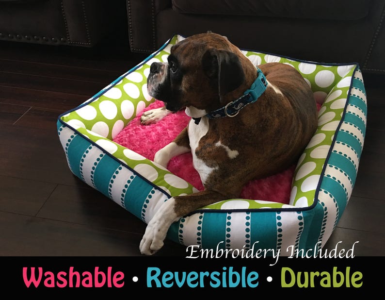 medium or small dog bed x-large,large Purple Dog or Cat bed wwashable removable bed cover choose your own fabrics free name embroidery