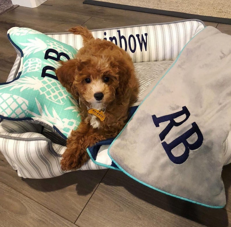 Neutral Colors Pet Beds Taupe and White Dog Bed Dog Bed with Arrows Modern Home Decor Dog Bed Neutral Dog Bed Personalized Dog Bed