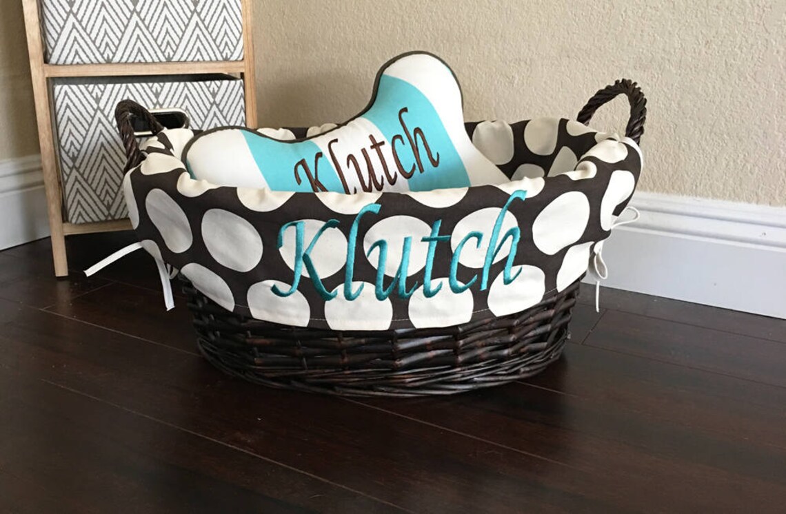 Custom Toy Basket Plaid Dog Basket Dog Toys Pet Toy Etsy