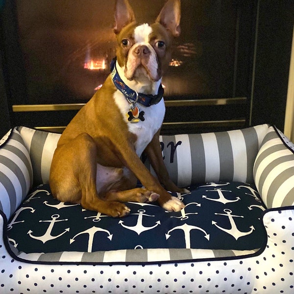 Nautical Dog Bed Etsy