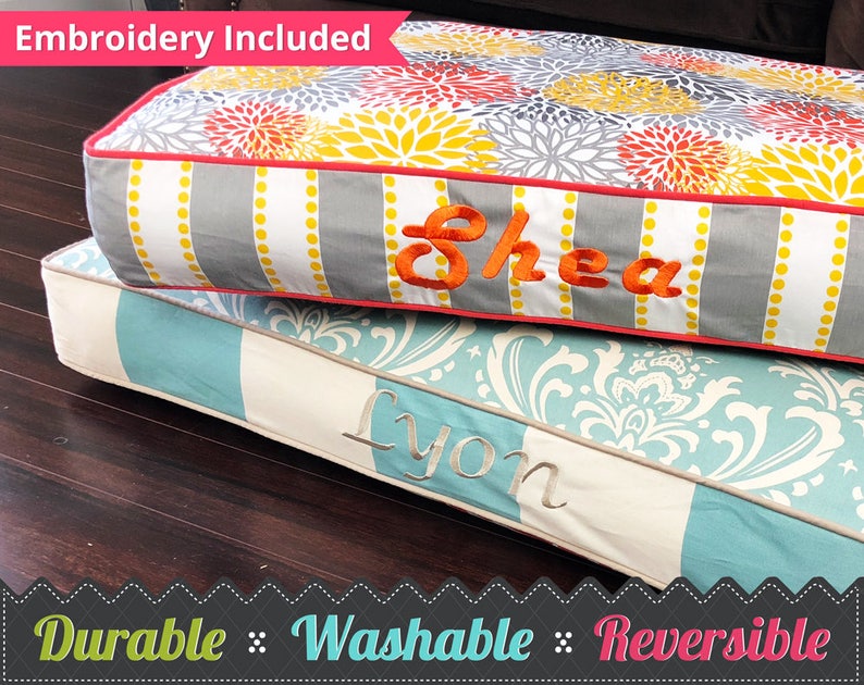 Personalized Dog Bed Crate Pad Washable Dog Bed Custom Etsy