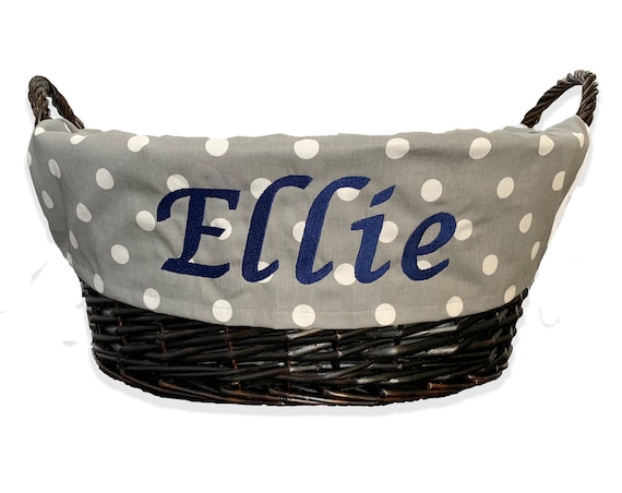 grey dog toy basket
