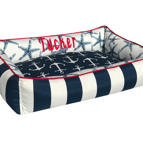 Nautical Dog Bed Etsy