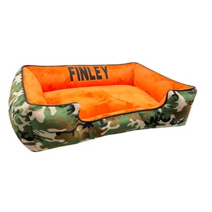Camo Dog Bed Etsy