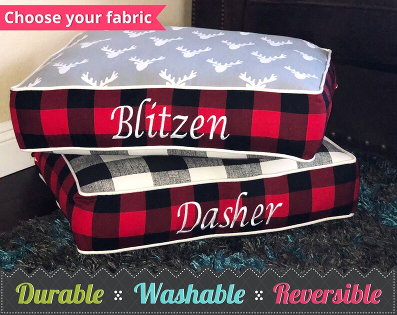 Personalized Dog Bed Crate Pad Washable Dog Bed Custom Etsy