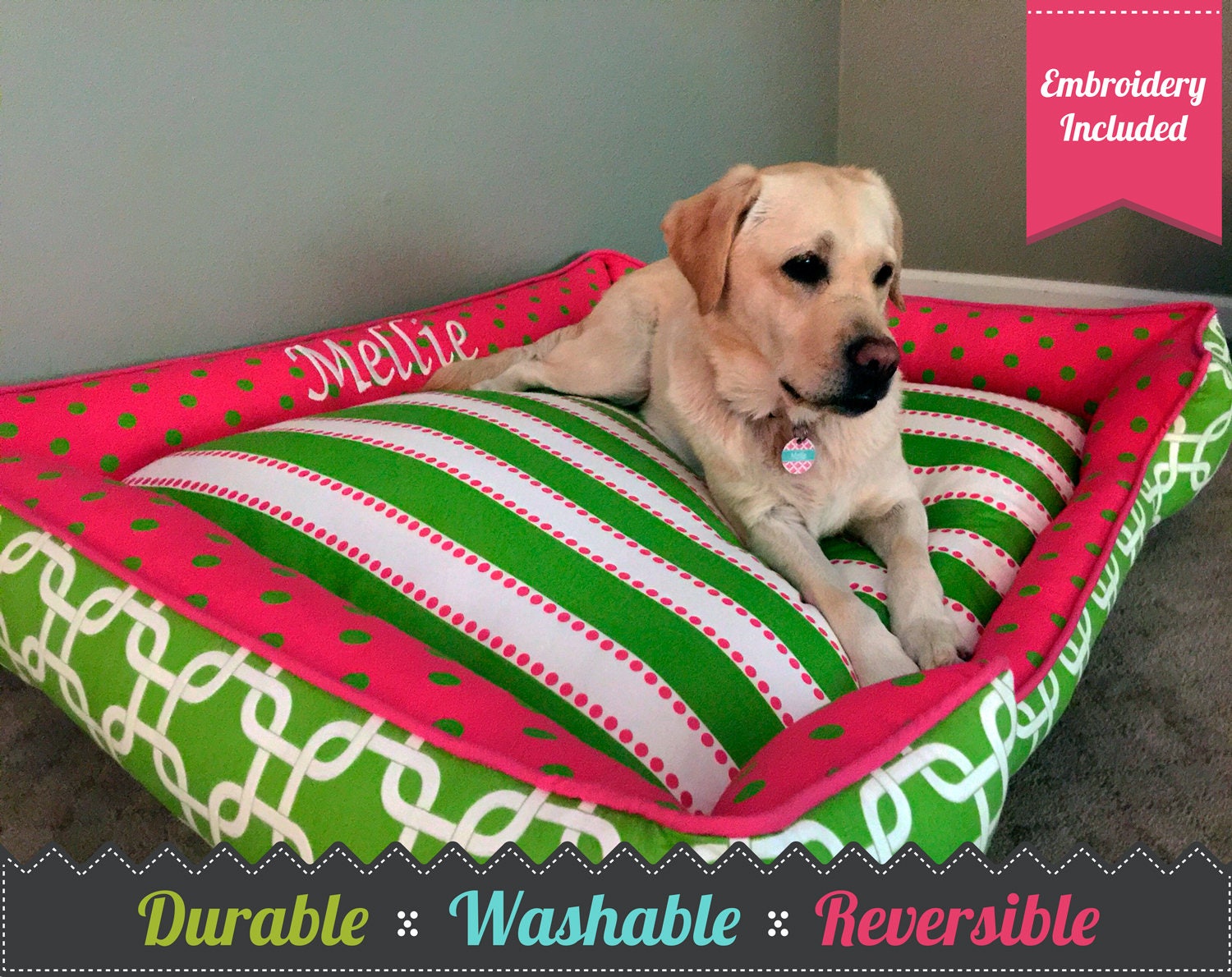 Large Dog Bed XL Dog Bed Great Dane Bed Overstuffed Dog Etsy